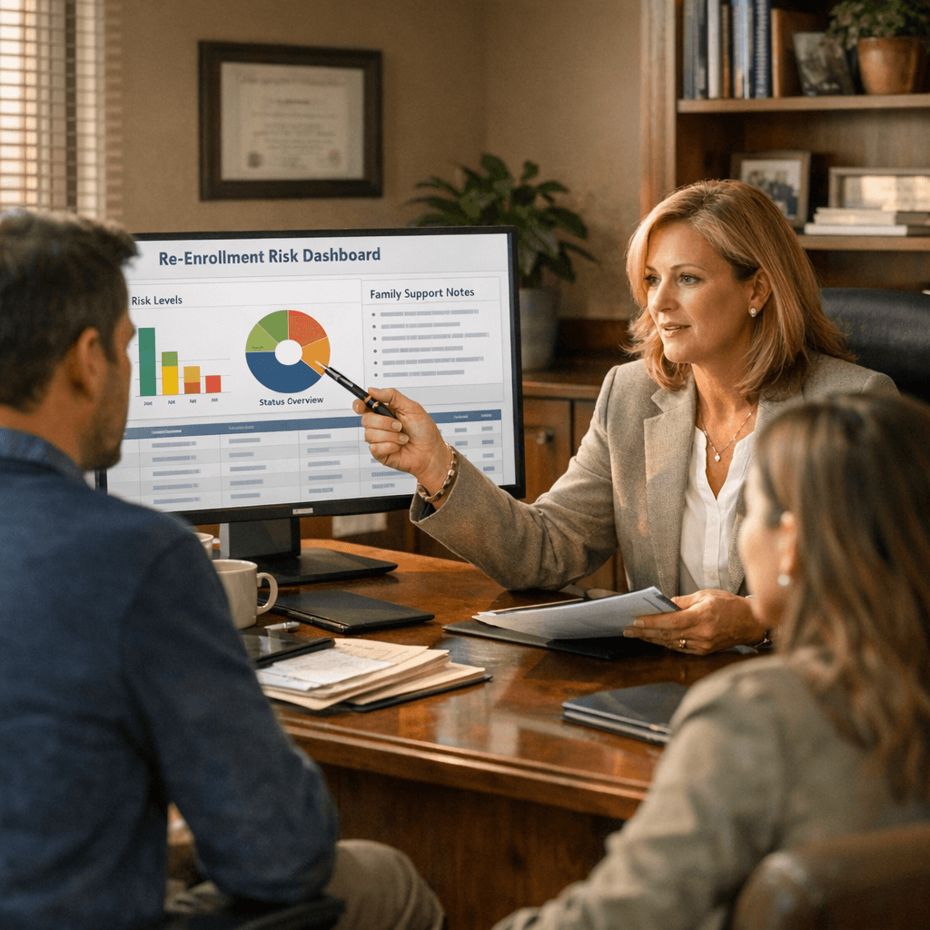 AI Re-enrollment Risk Scoring and Save-Playbooks for Private Schools